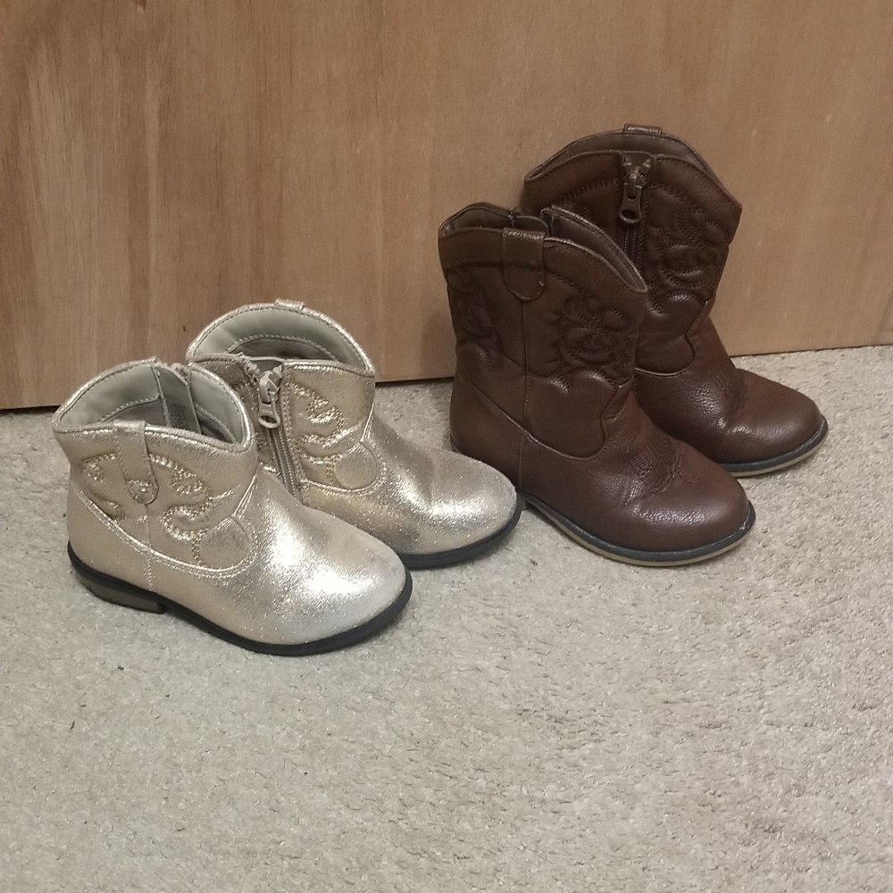 2 pairs Cat & Jack boots